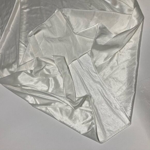 Vintage White Nylon Slip Nightgown Lace Trim Authorized Pattern USA Medium - Picture 10 of 11